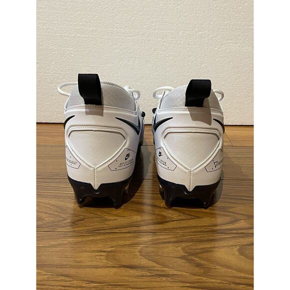 NWT Men's Nike Alpha Menace Pro 3 Football Cleats White Black CT6649-108 Size 12 - Picture 5 of 10